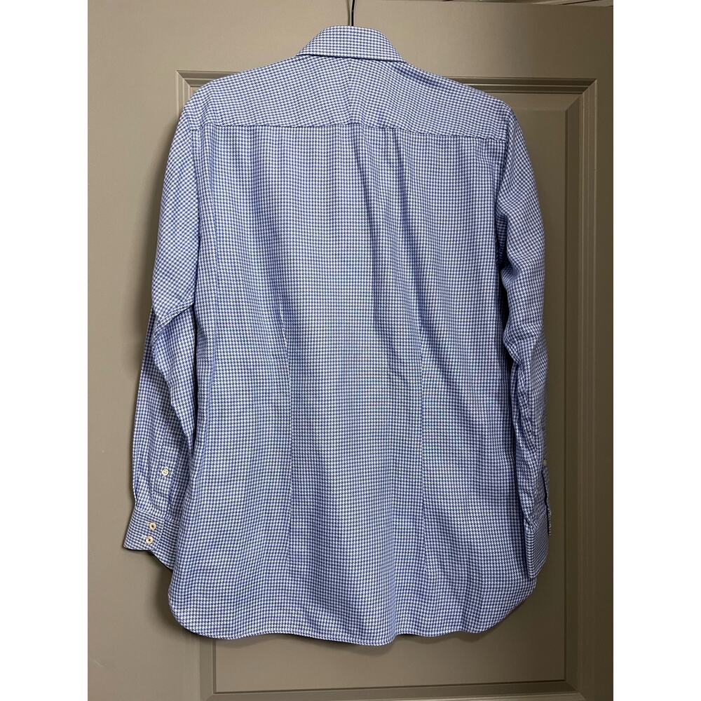 Ted Baker Blue Gingham Check Long Sleeve Button Down Shirt - 15.5, 32/33 - Picture 9 of 11